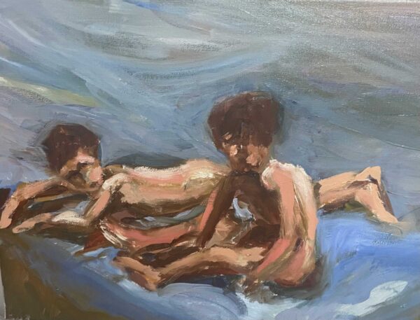 PAREJA DE NIÑOS MIRANDO A SOROLLA
